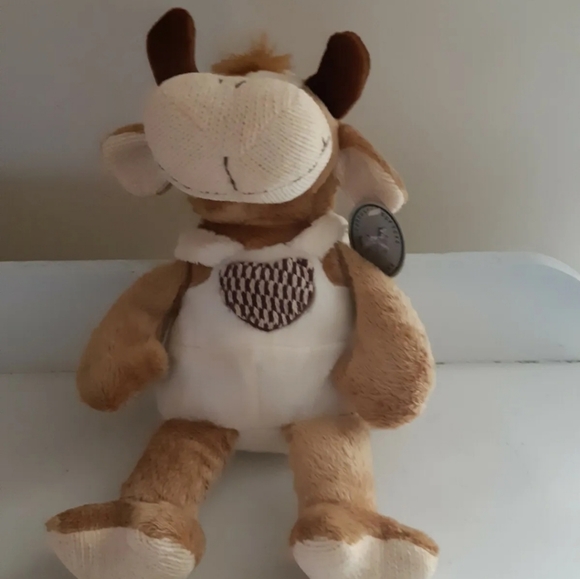 1986 Carousel Softoys Cow Plush 24 K, beige and White 14inches tall - Picture 3 of 6